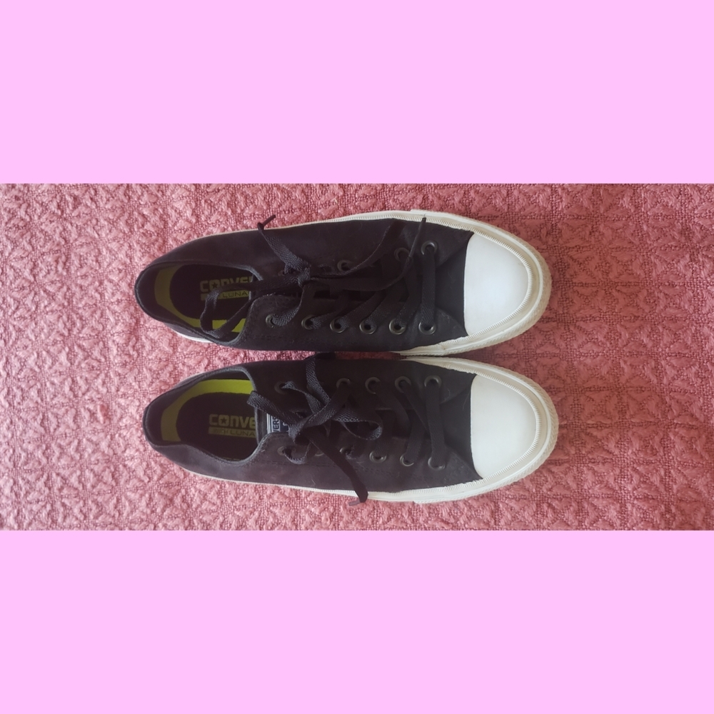 Women's Black Converse Chuck Taylors II with Lunarlon 8.5